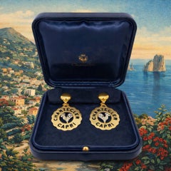 Vintage Chantecler Capri Rooster Logo Ohrringe in 18k Gold und Diamanten