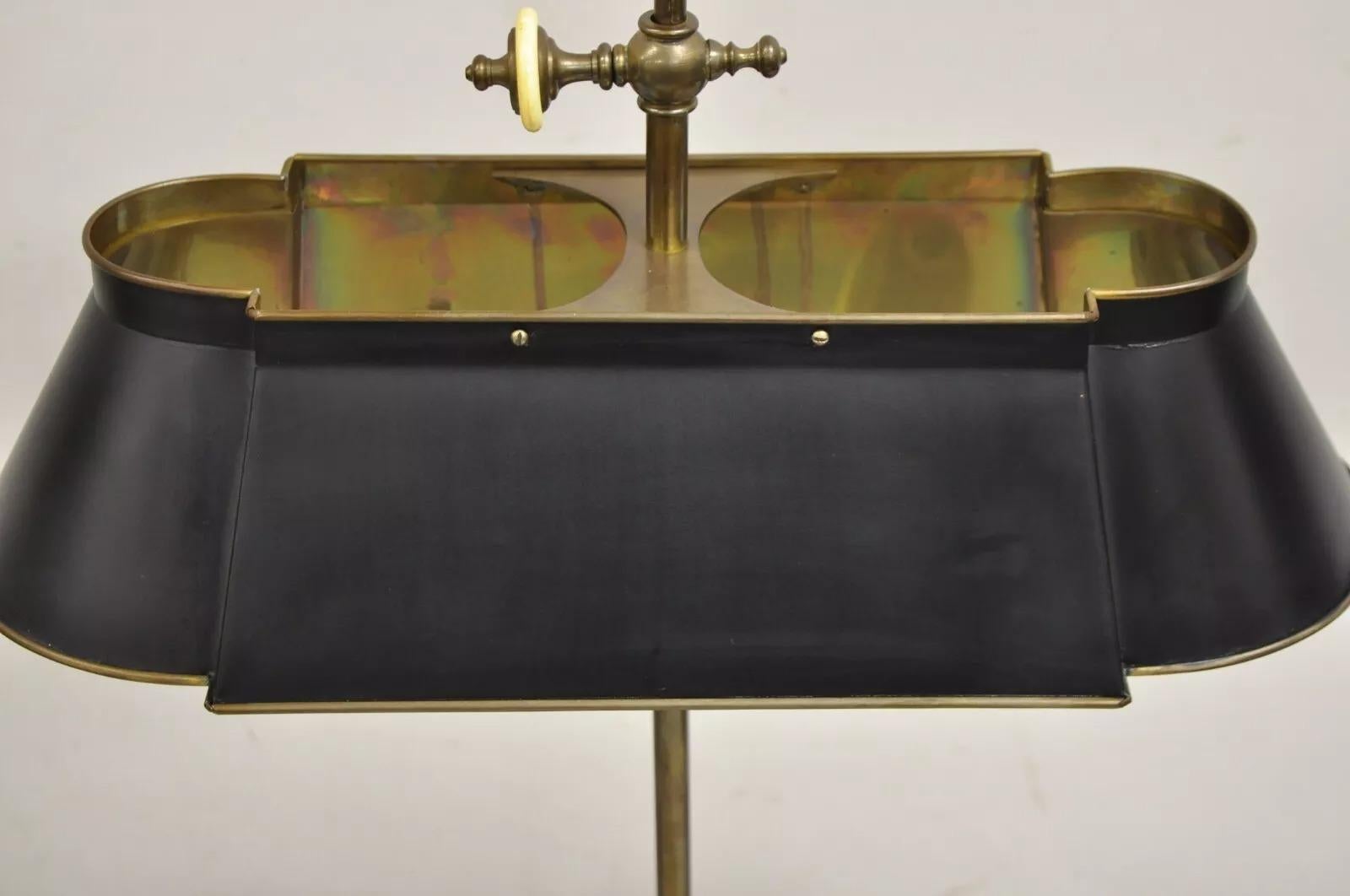Vintage Chapman 1972 Bouillotte Messing-Schreibtisch-Tischlampe aus Messing mit schwarzem Zinn-Metallschirm im Angebot 5