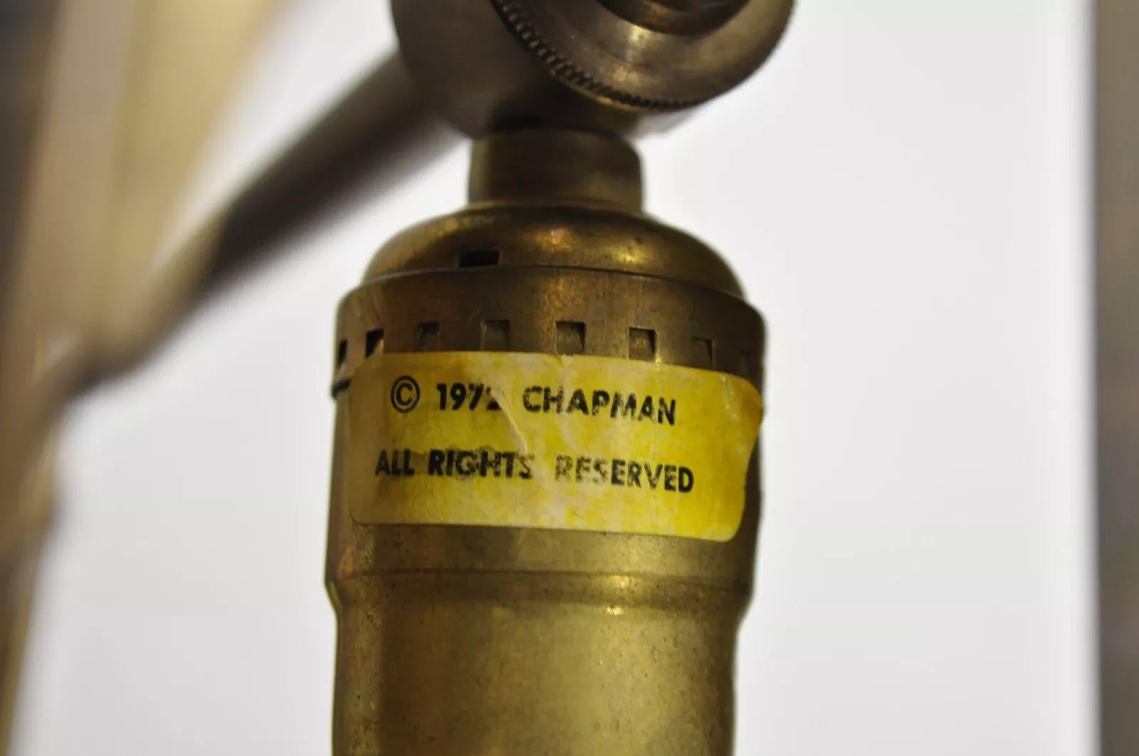 Vintage Chapman 1972 Bouillotte Messing-Schreibtisch-Tischlampe aus Messing mit schwarzem Zinn-Metallschirm im Angebot 3