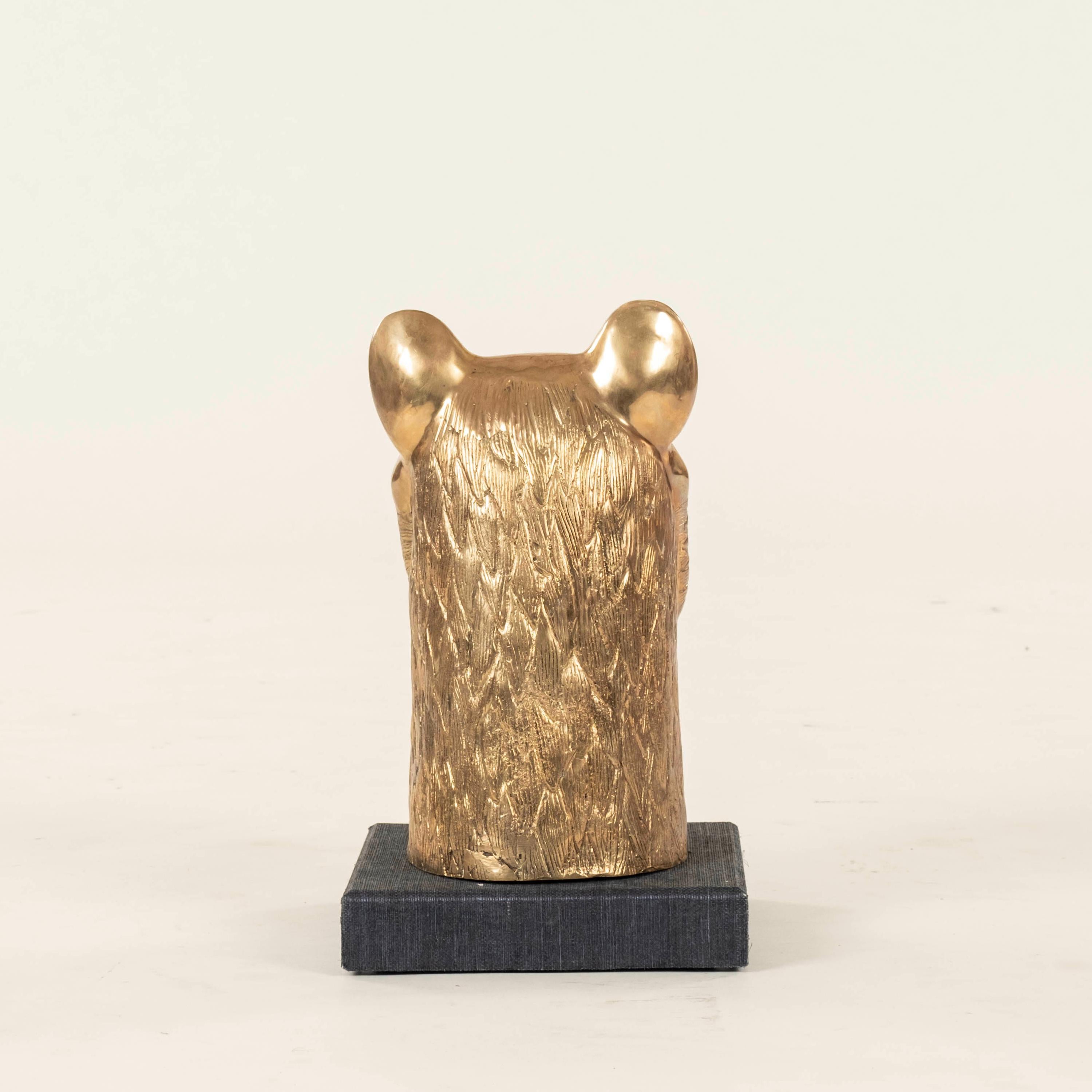 Vintage Chapman Brass Lioness Bust In condizioni buone in vendita a Houston, TX