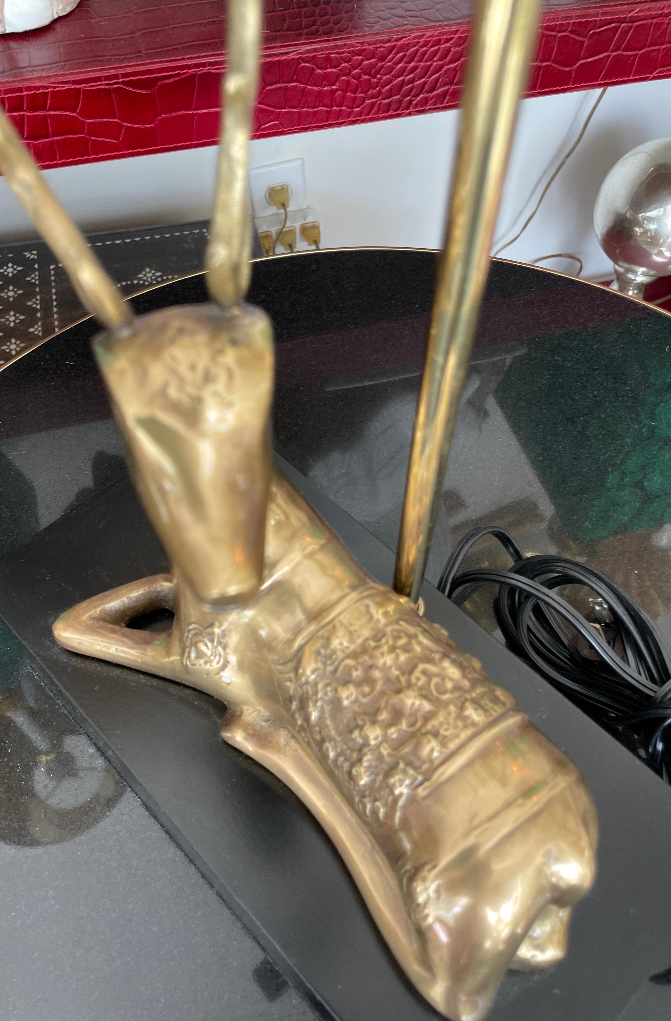 Lampe de bureau Vintage Chapman Brass Stag en vente 3