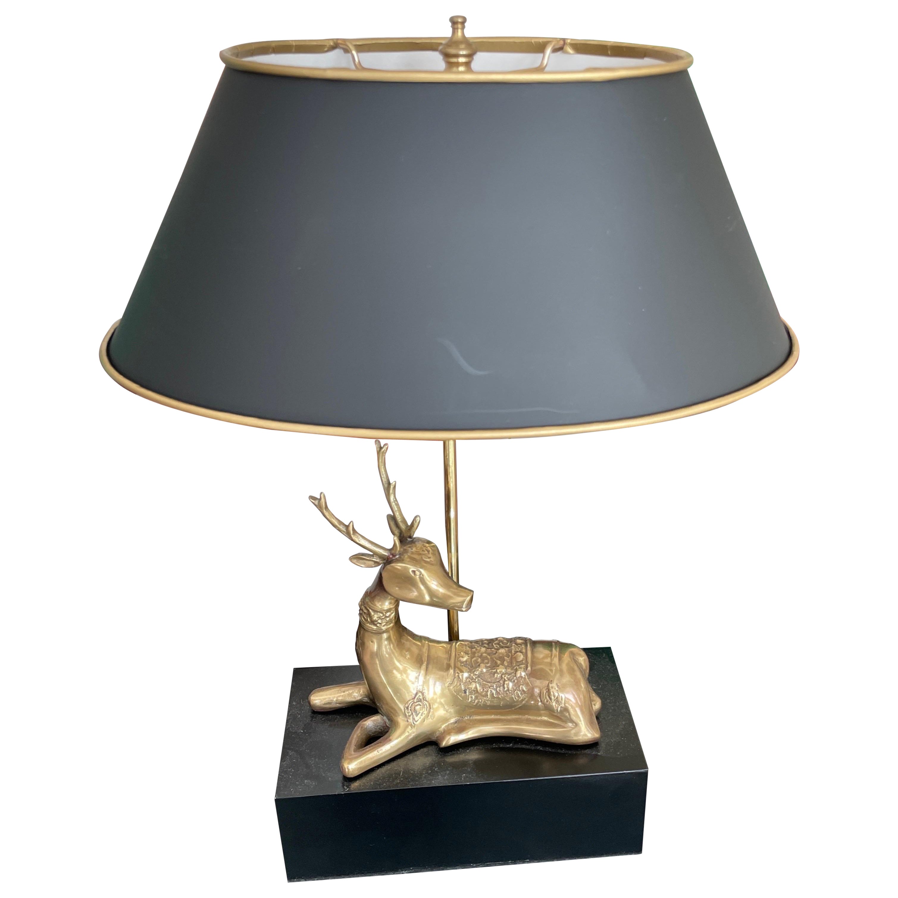 Lampe de bureau Vintage Chapman Brass Stag en vente