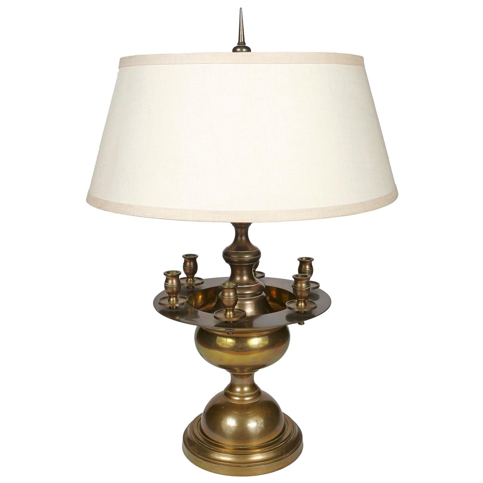 Vintage Pair of Classy Chapman Brass Trumpet Table Lamps at 1stDibs