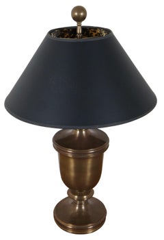 Vintage Chapman Brass Two Light Mantel Trophy Urn Table Vanity Lamp