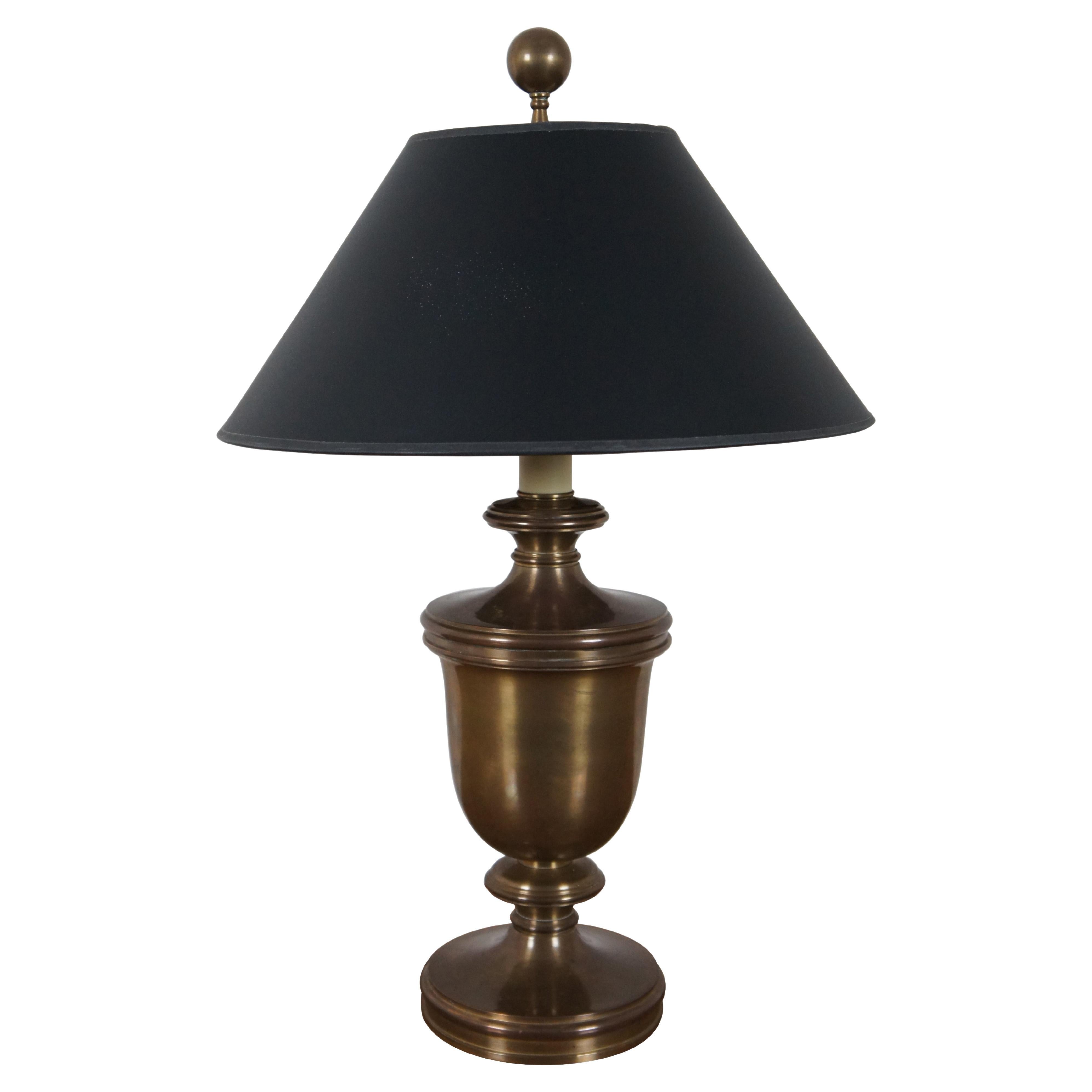Vintage Chapman Brass Two Light Mantel Trophy Urn Table Vanity Lamp