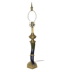 Vintage Chapman Faux Horn and Brass Lamp