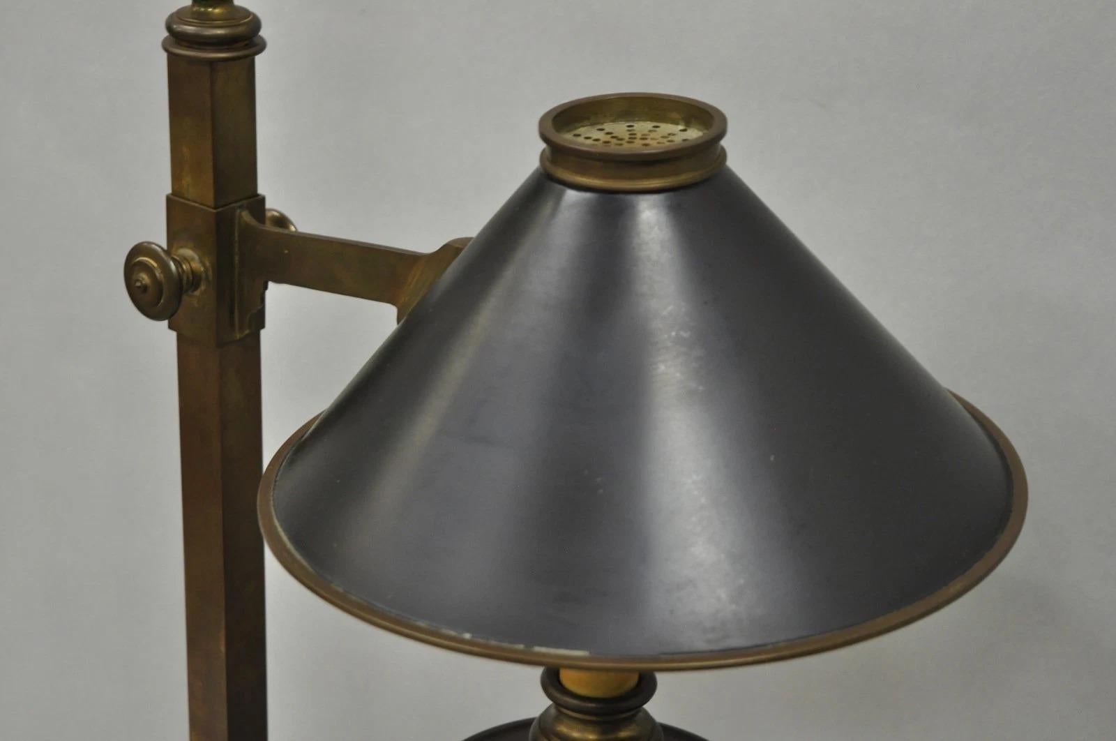 Vintage Chapman Französisch Land patiniert Messing Branch Kerzenständer Schreibtischlampe (Unbekannt) im Angebot