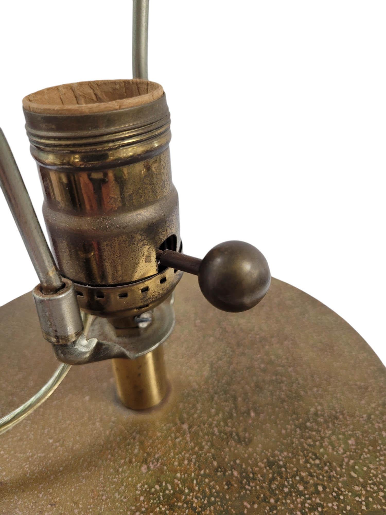 Vintage Chapman Glass & Brass Table Lamp, Circa 1970s For Sale 6