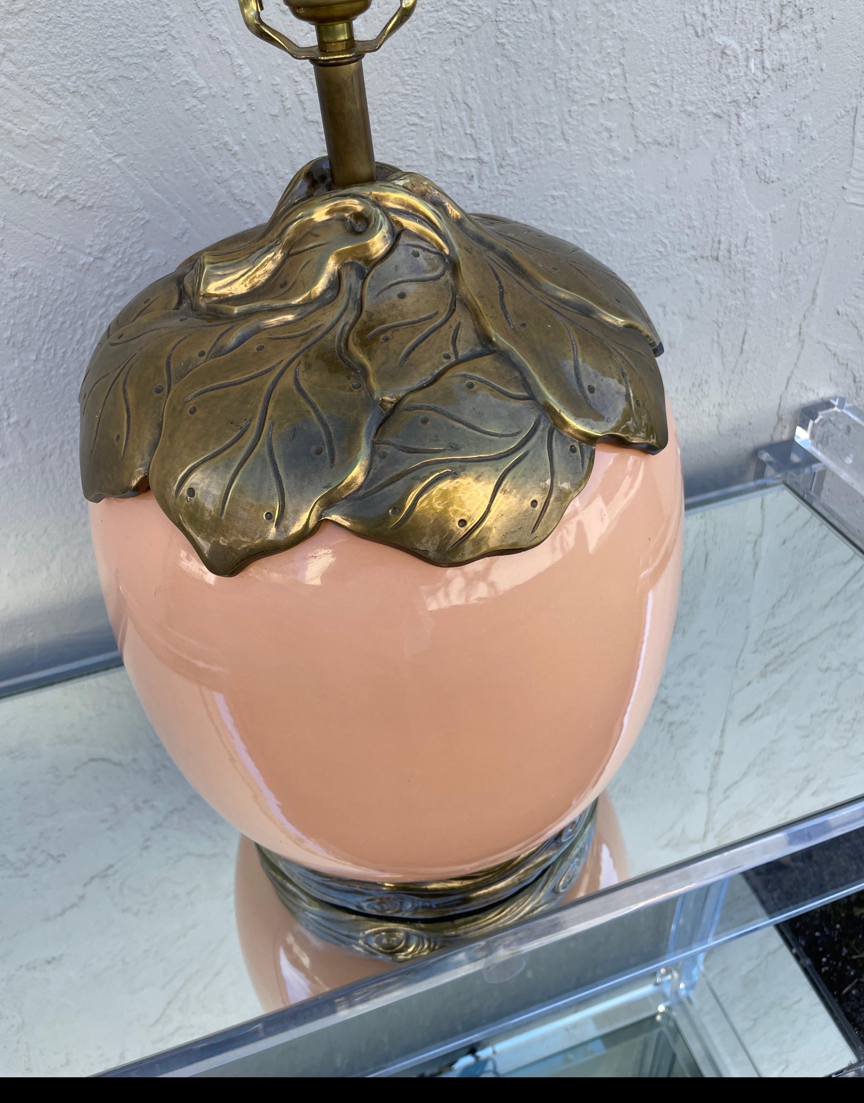Brass Vintage Chapman Gourd Shaped Table Lamp For Sale