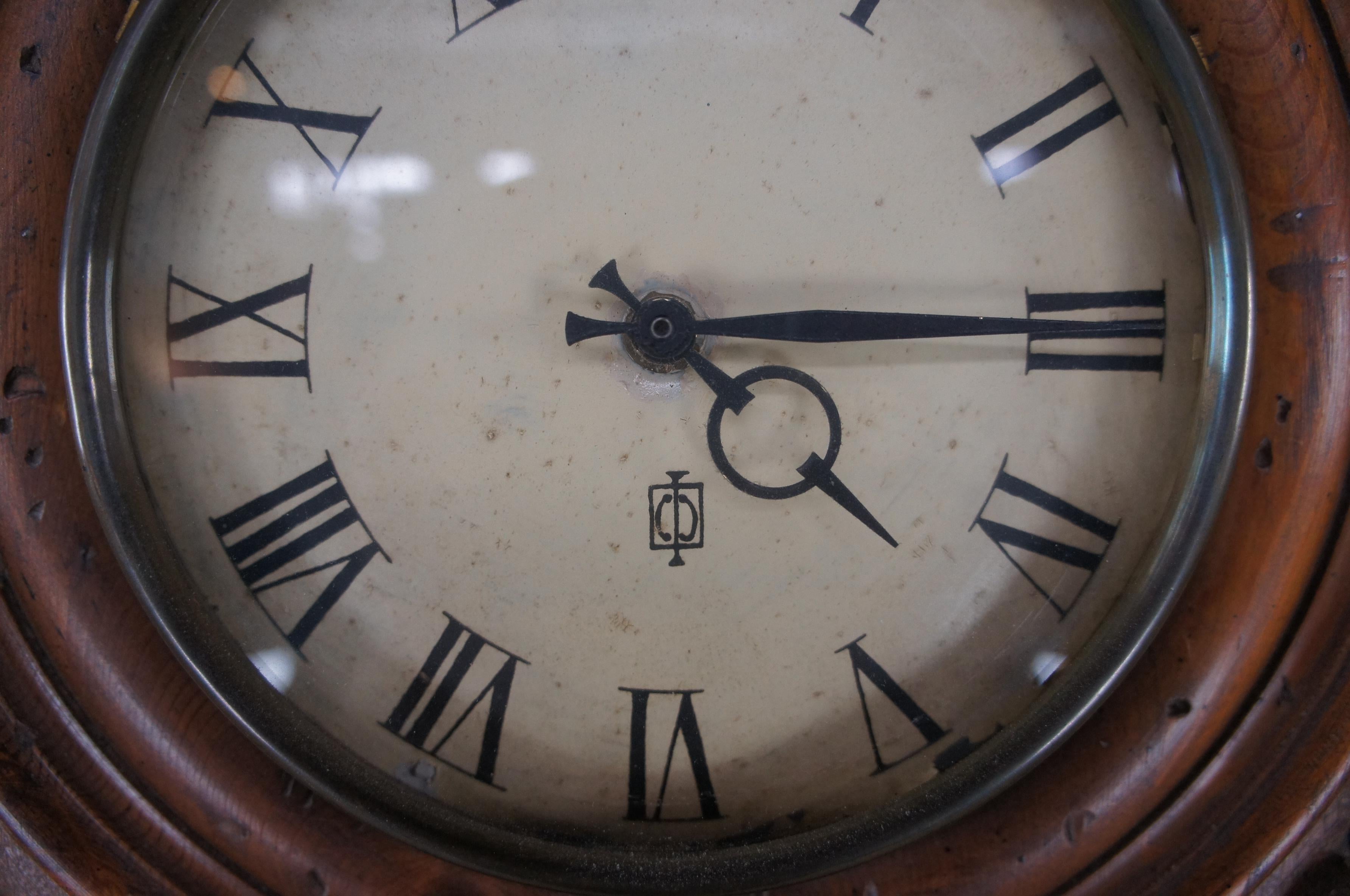 Glass Vintage Chapman Gustavian Distressed Pine Longcase Grandfather Case Clock Spain