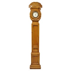 Vintage Chapman Longcase Grandfather Grandaughter Pine Wood Case Clock Spain