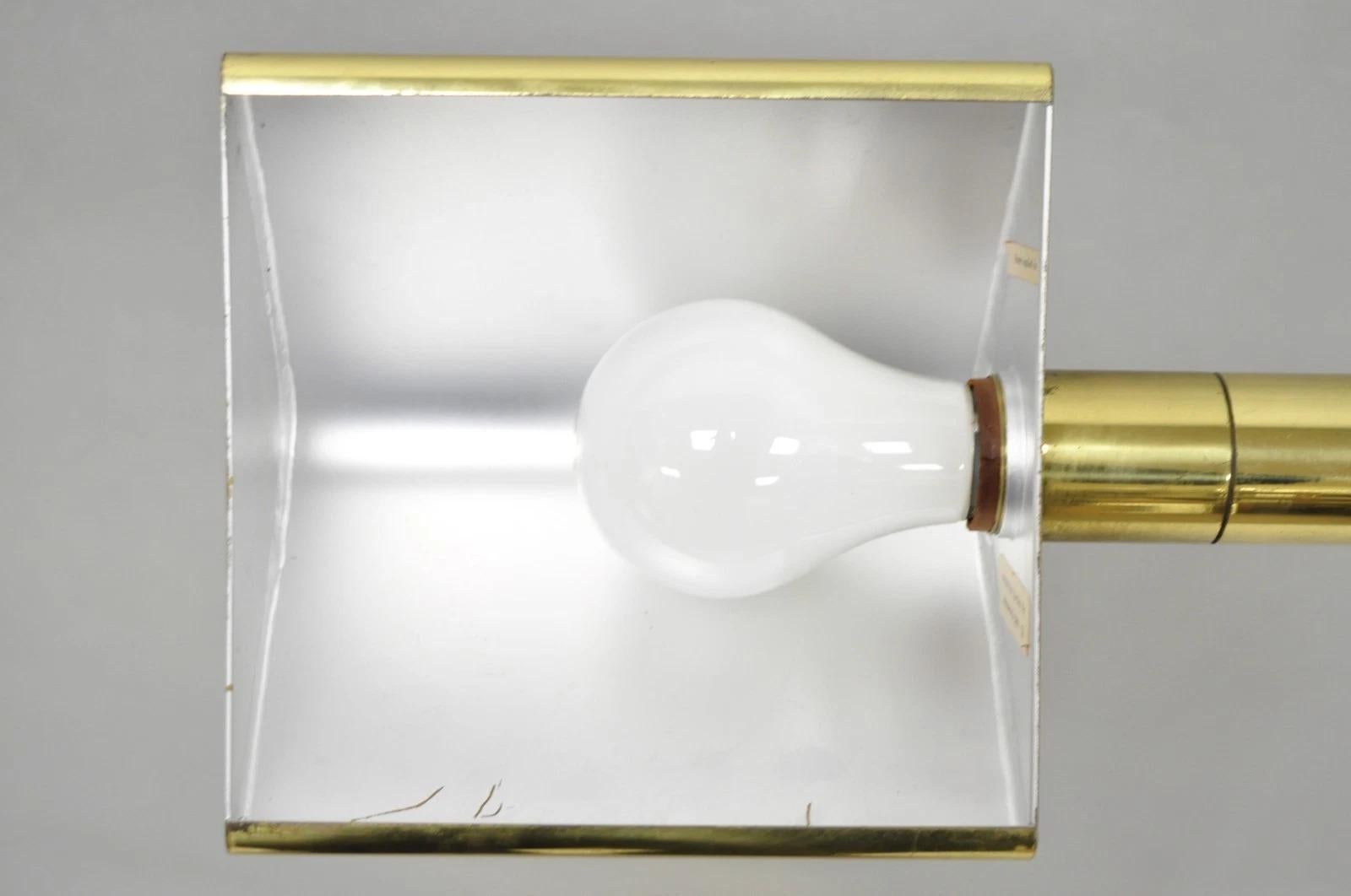 Vintage Chapman Lámpara de pie de farmacia de lectura de latón regulable, moderna de mediados de siglo en venta 7