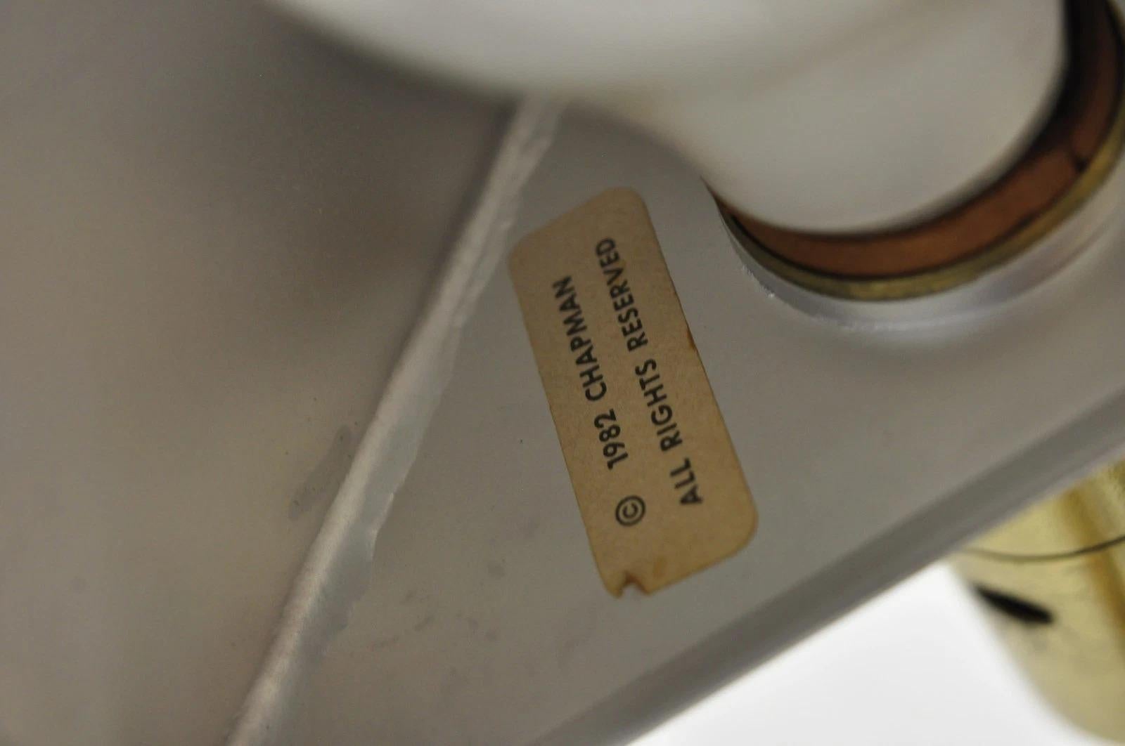 Vintage Chapman Lámpara de pie de farmacia de lectura de latón regulable, moderna de mediados de siglo en venta 8