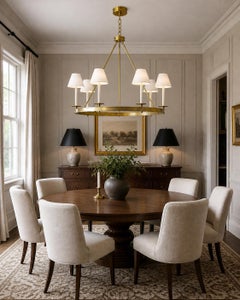 Vintage Chapman & Myers "Launceton" Brass Chandelier for Visual Comfort