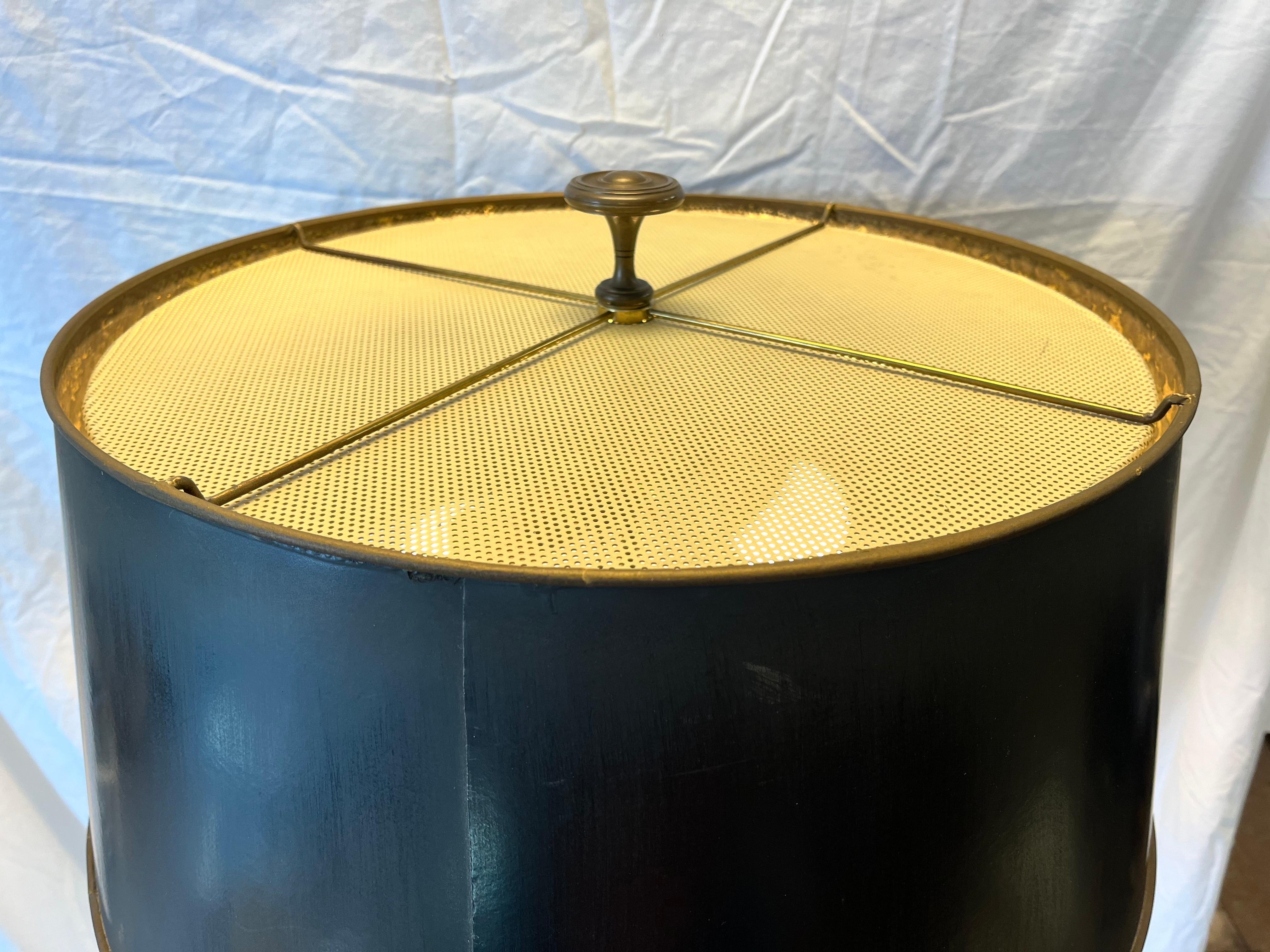 Vintage Chapman Palm Tree Table Lamp with Original Diffuser and Oil Drop Shade 4