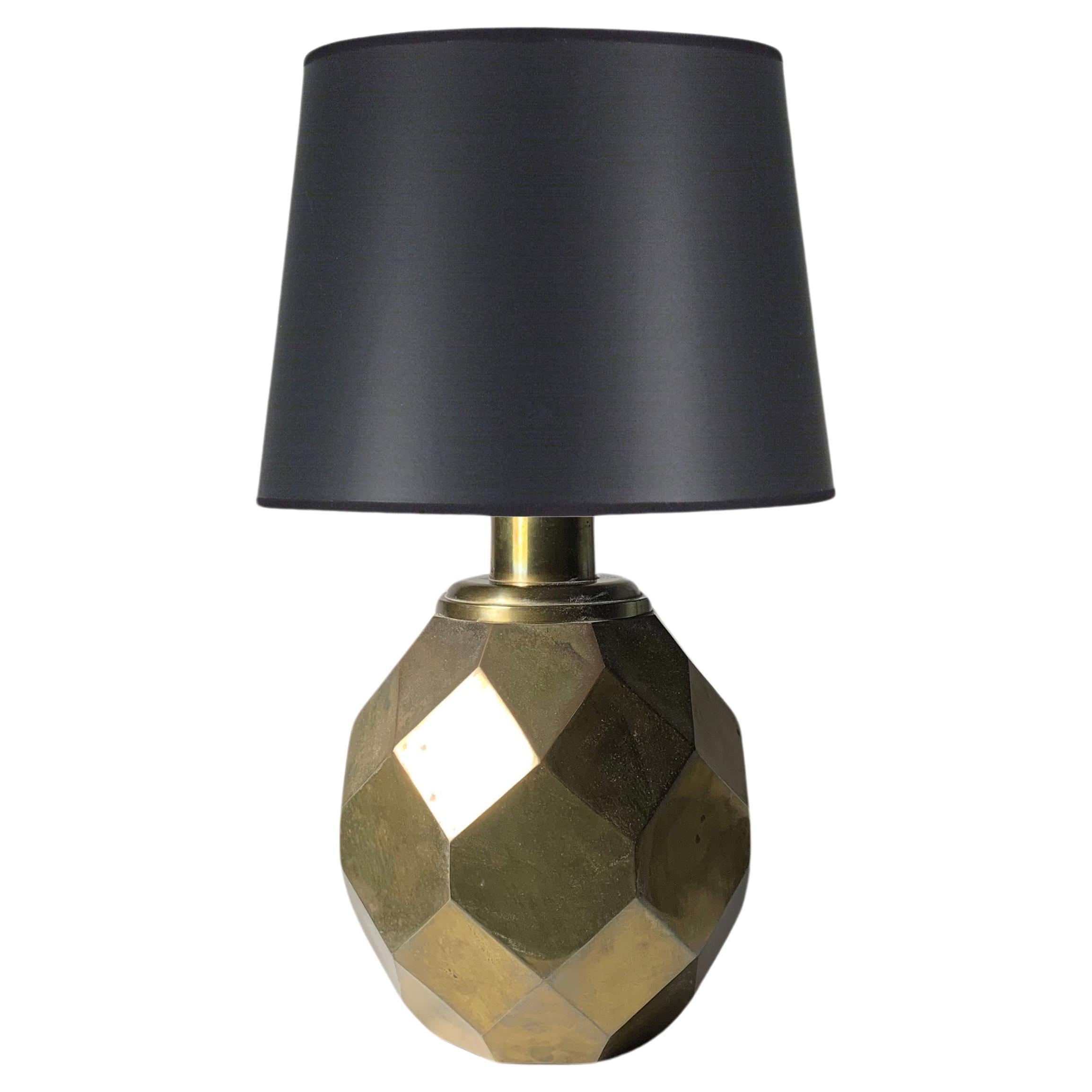Lampada Chapman d'epoca in ottone prismatico