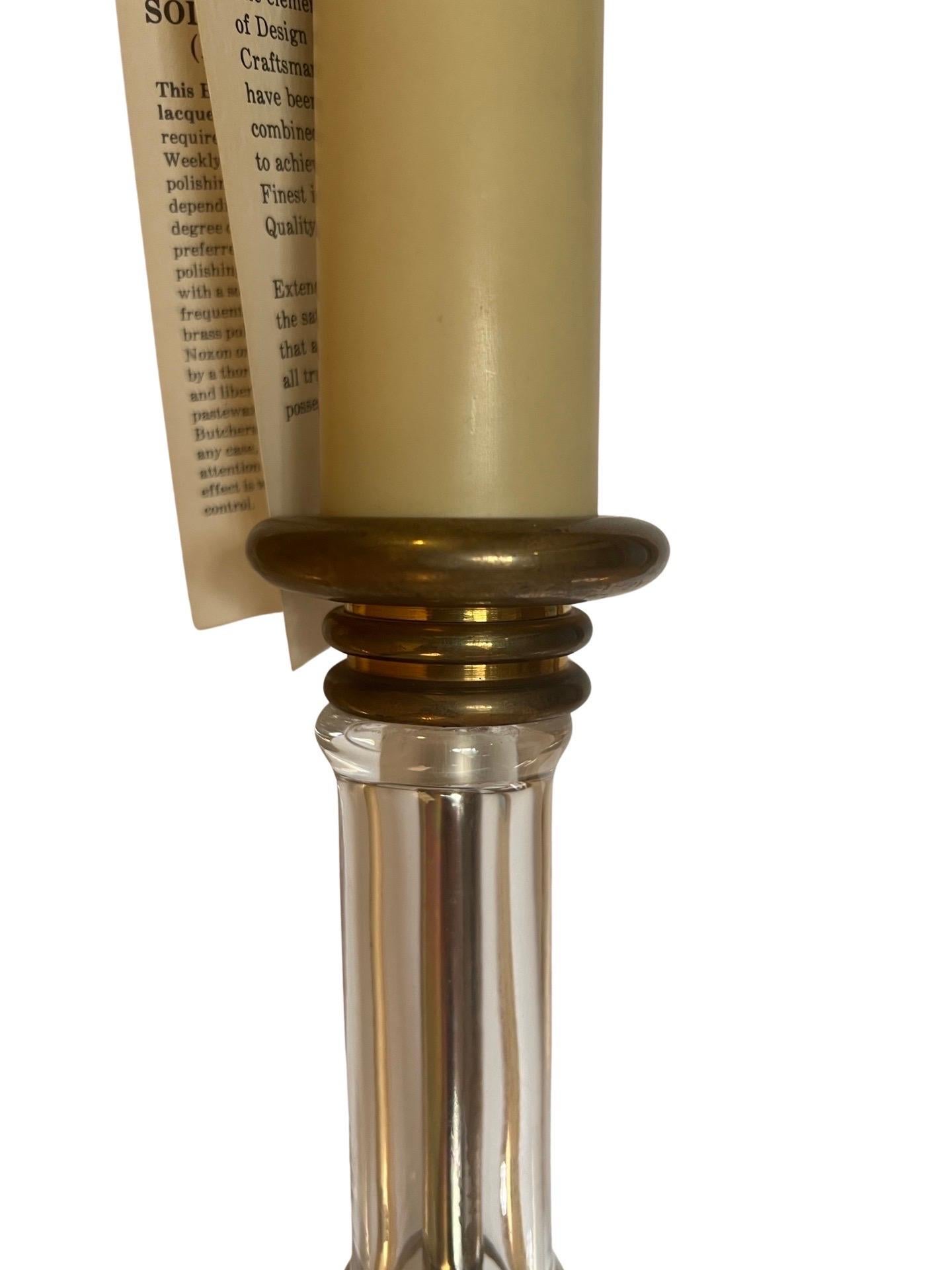 Vintage Chapman Regency Style Faux Bamboo Glas und Messing Tischlampe im Angebot 4