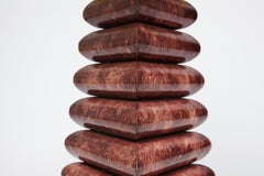 Vintage Chapman Sculptural Faux Goatskin Lamp with Ball Feet