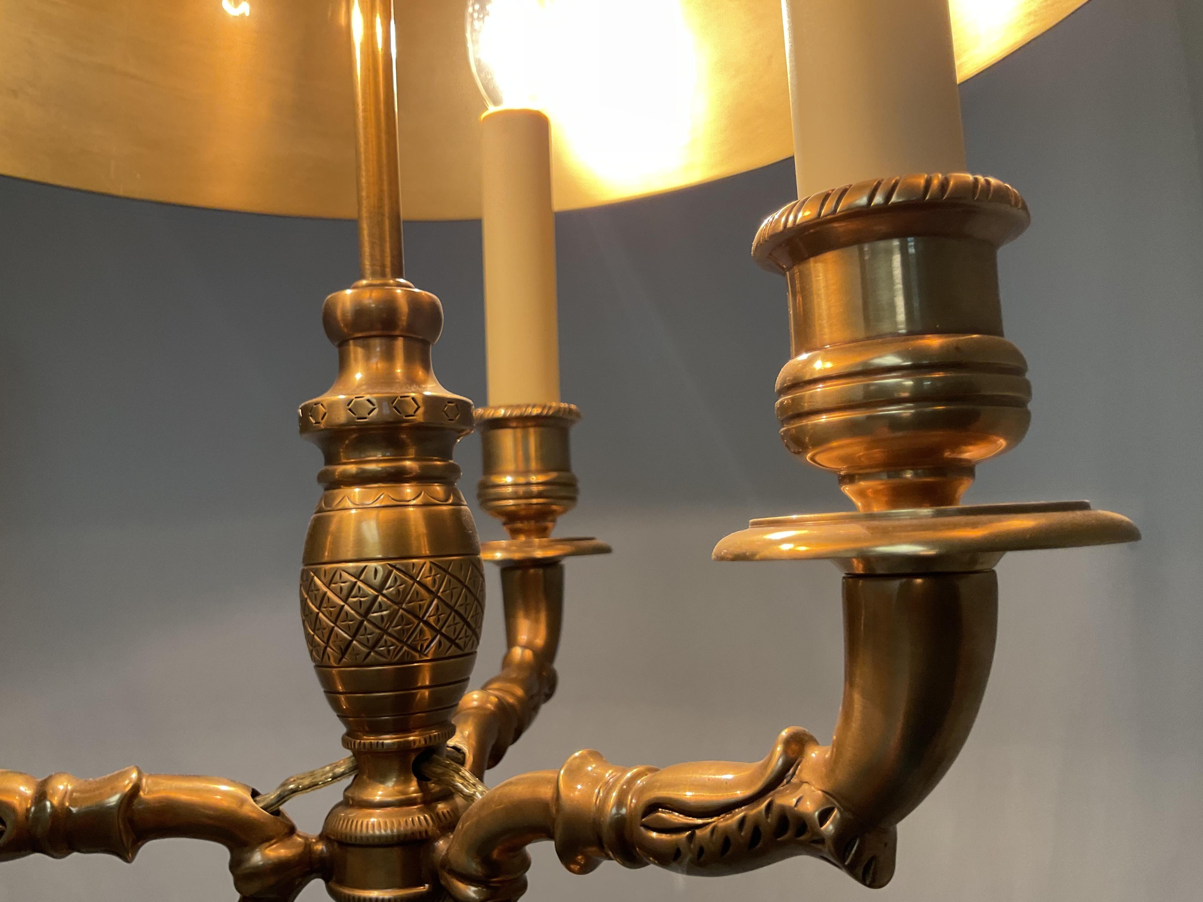 Fin du 20e siècle Lampe pendante en laiton massif Bouillotte Vintage Chapman en vente