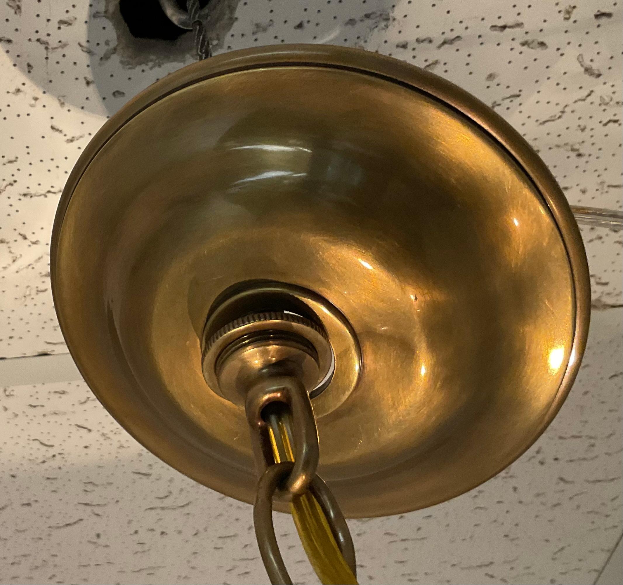 Laiton Lampe pendante en laiton massif Bouillotte Vintage Chapman en vente