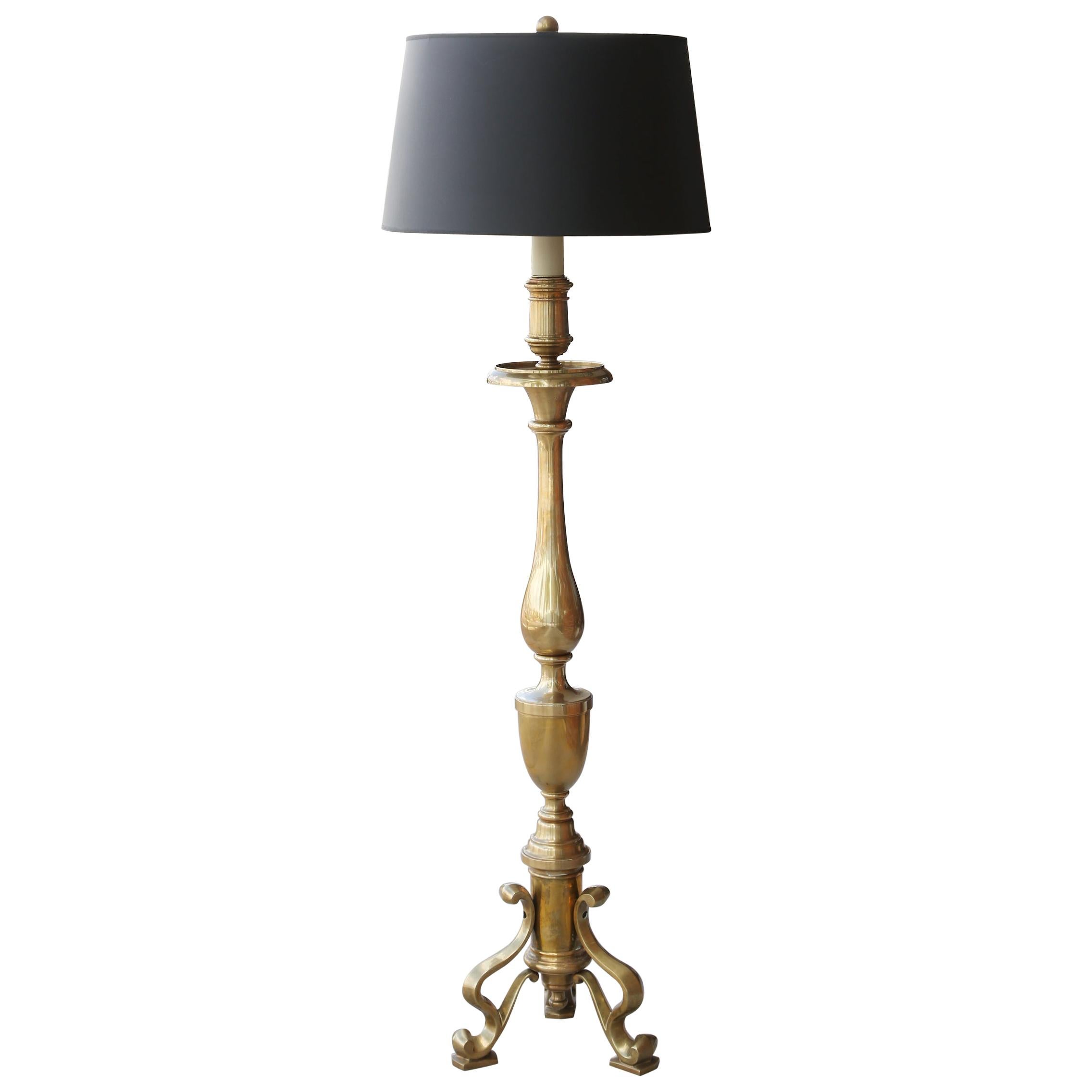 Vintage Chapman Solid Brass Floor Lamp