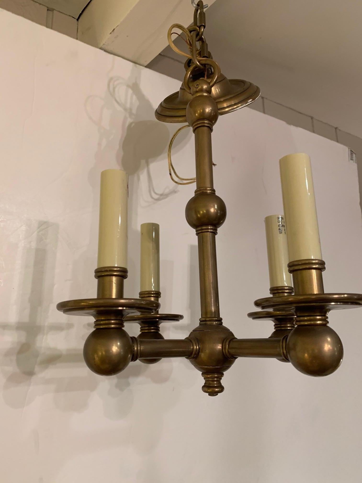 vintage solid brass chandelier