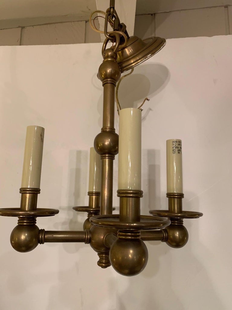Vintage Chapman Solid Brass Medium Sized Chandelier at 1stDibs ...