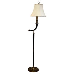 Vintage Chapman Style Bronze and Brass Faux Horn Floor Lamp