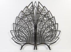 Dolce Far Niente Tagesbett aus grauem Bambus in Anthrazitgrau mit Kissen