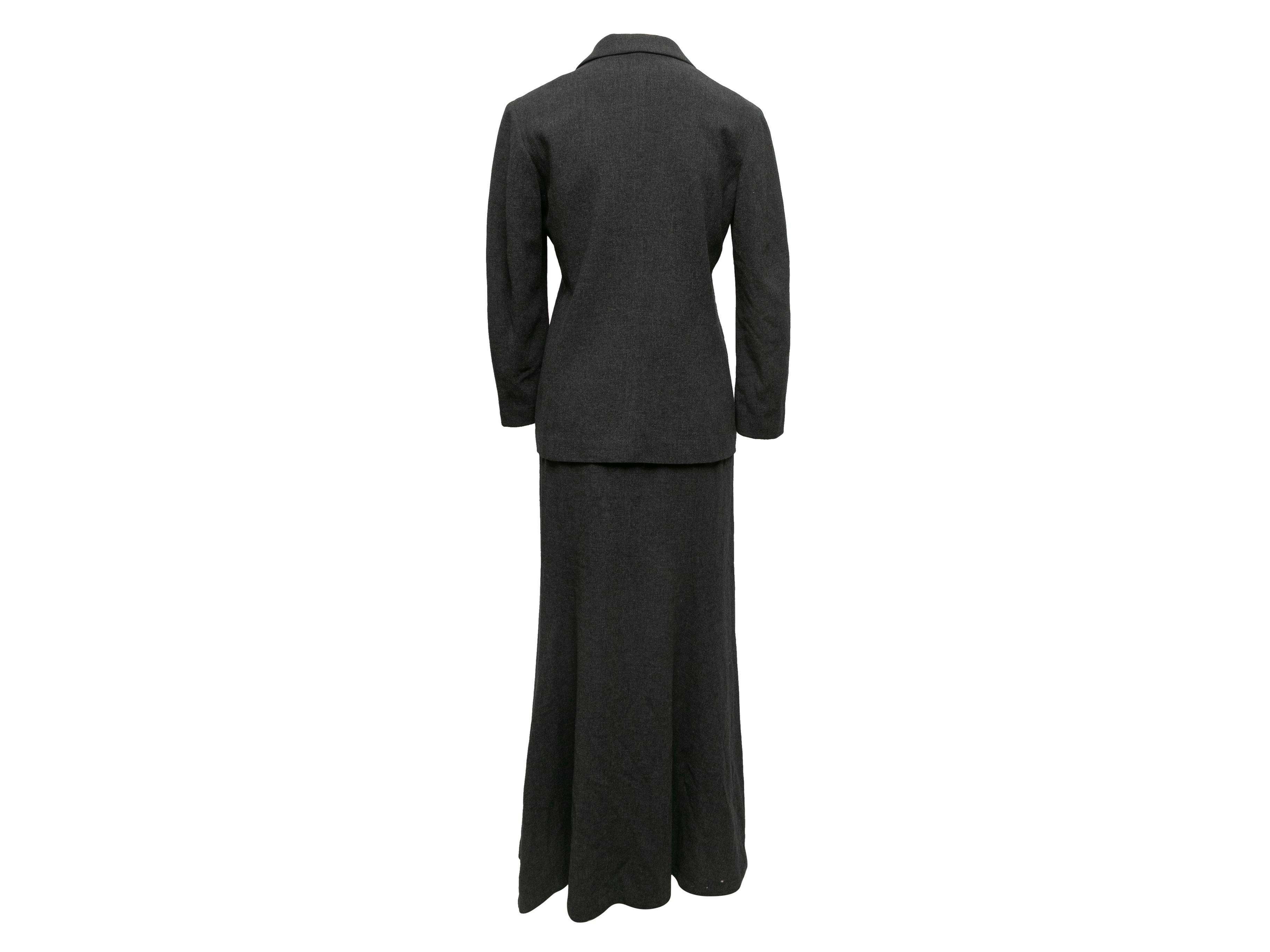 Vintage Yohji Yamamoto Noir Wool Maxi Gonna Suit Designer Taglia 3 In condizioni buone a New York, NY