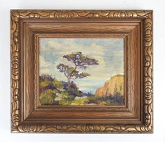 Vintage Charles Bethell California Coastal Landscape Painting