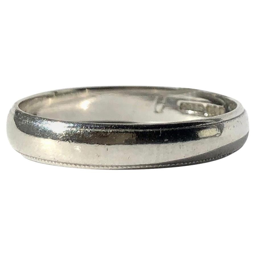 Vintage Charles Green and Sons Boodles Platinum Band For Sale at