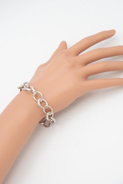 Vintage Charles Krypell Sterling Silver Sculptural Link Bracelet