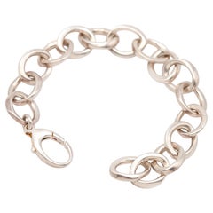 Vintage Charles Krypell Sterling Silver Sculptural Link Bracelet