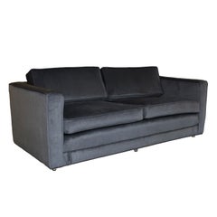 Vintage Charles Pfister for Knoll Settee Newly Reupholstered in Italian Velvet