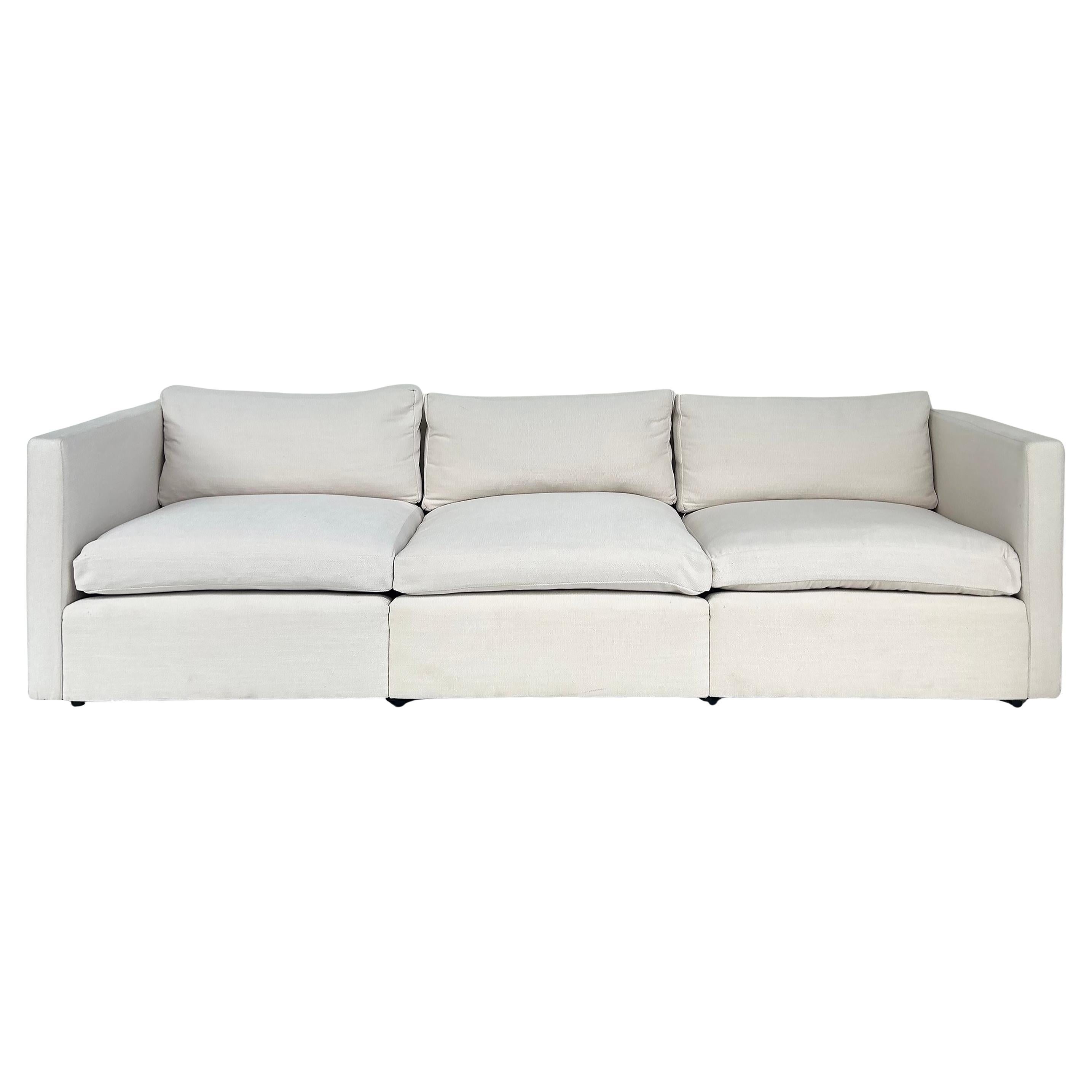 Vintage Charles Pfister Knoll Studio Upholstered Sofa For Sale