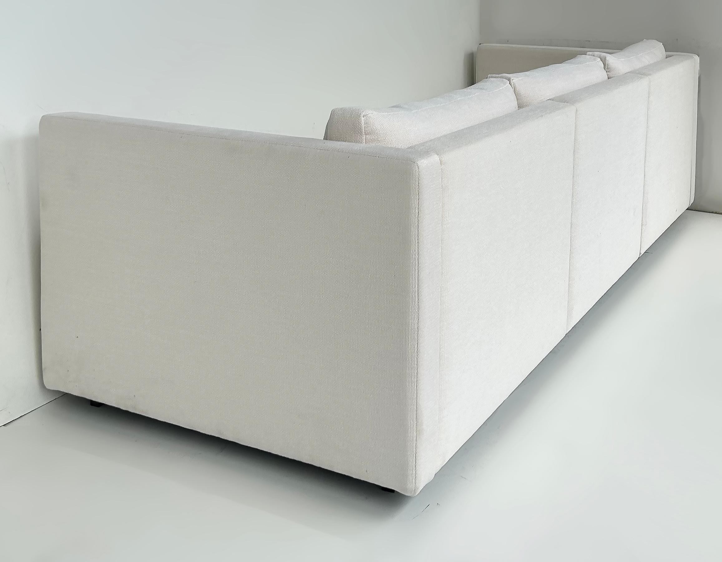 Vintage Charles Pfister Knoll Studio Upholstered Sofas, Two Available In Good Condition For Sale In Miami, FL