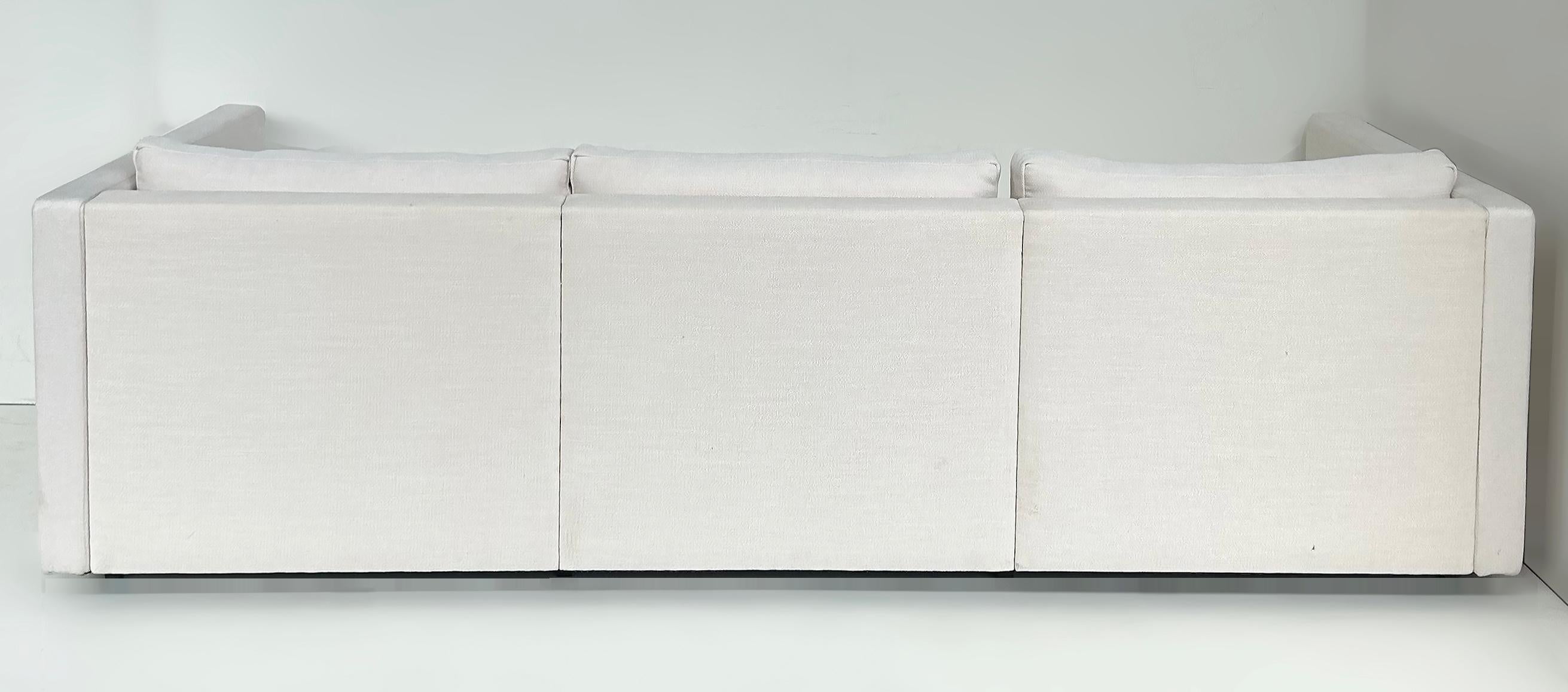 20th Century Vintage Charles Pfister Knoll Studio Upholstered Sofas, Two Available For Sale