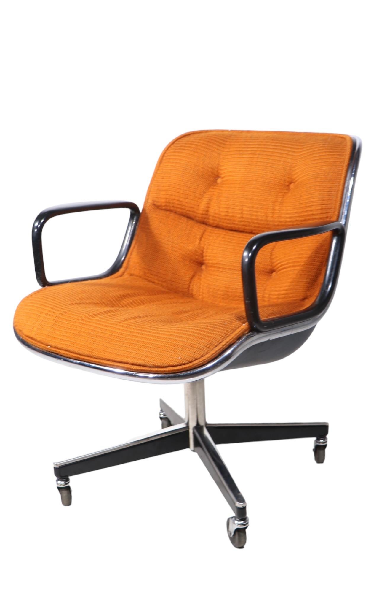 Vintage Charles Pollack design for Knoll  Swivel Tilt Desk Chairs c 1970's 3