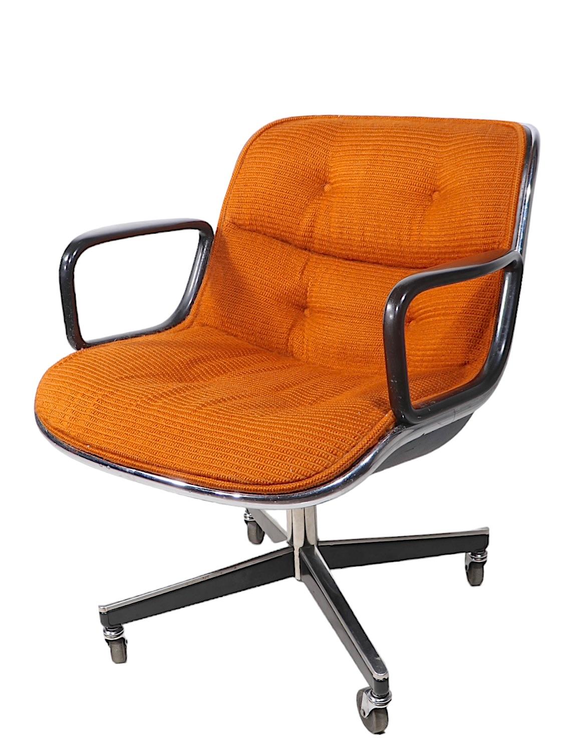 Vintage Charles Pollack design for Knoll  Swivel Tilt Desk Chairs c 1970's 5