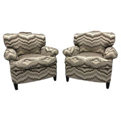 CHARLES STEWART Transitional Style Club Chairs - Pair