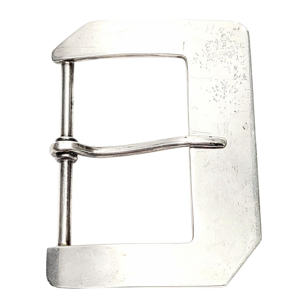 Charles Thomae Boucle de ceinture vintage en argent sterling avec boucle