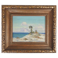 Vintage Charles Worden Bethell California Coastal Landscape Painting