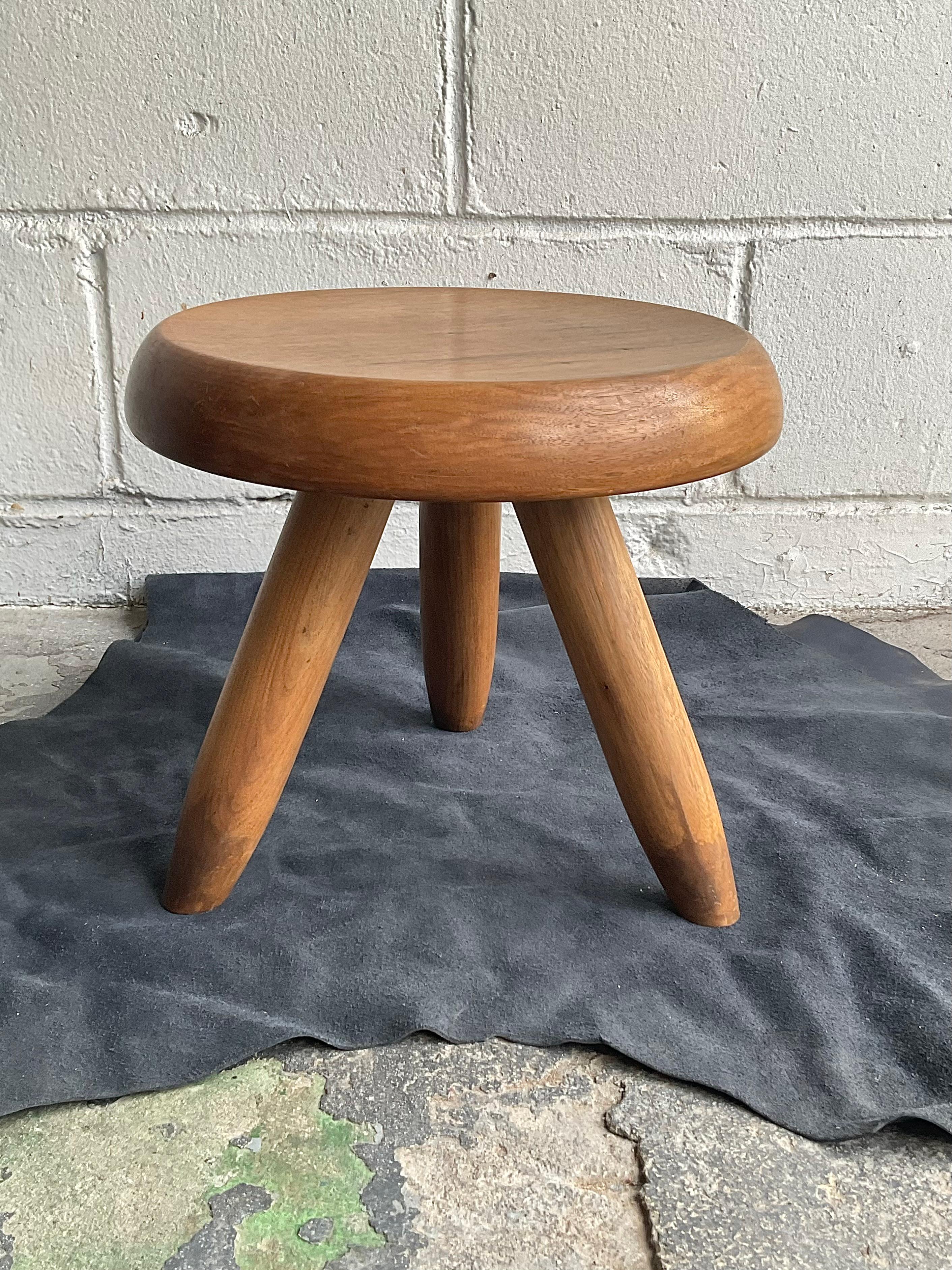 Vintage Charlotte Perriand ‘Berger’ Low Stool, 1950s For Sale 4