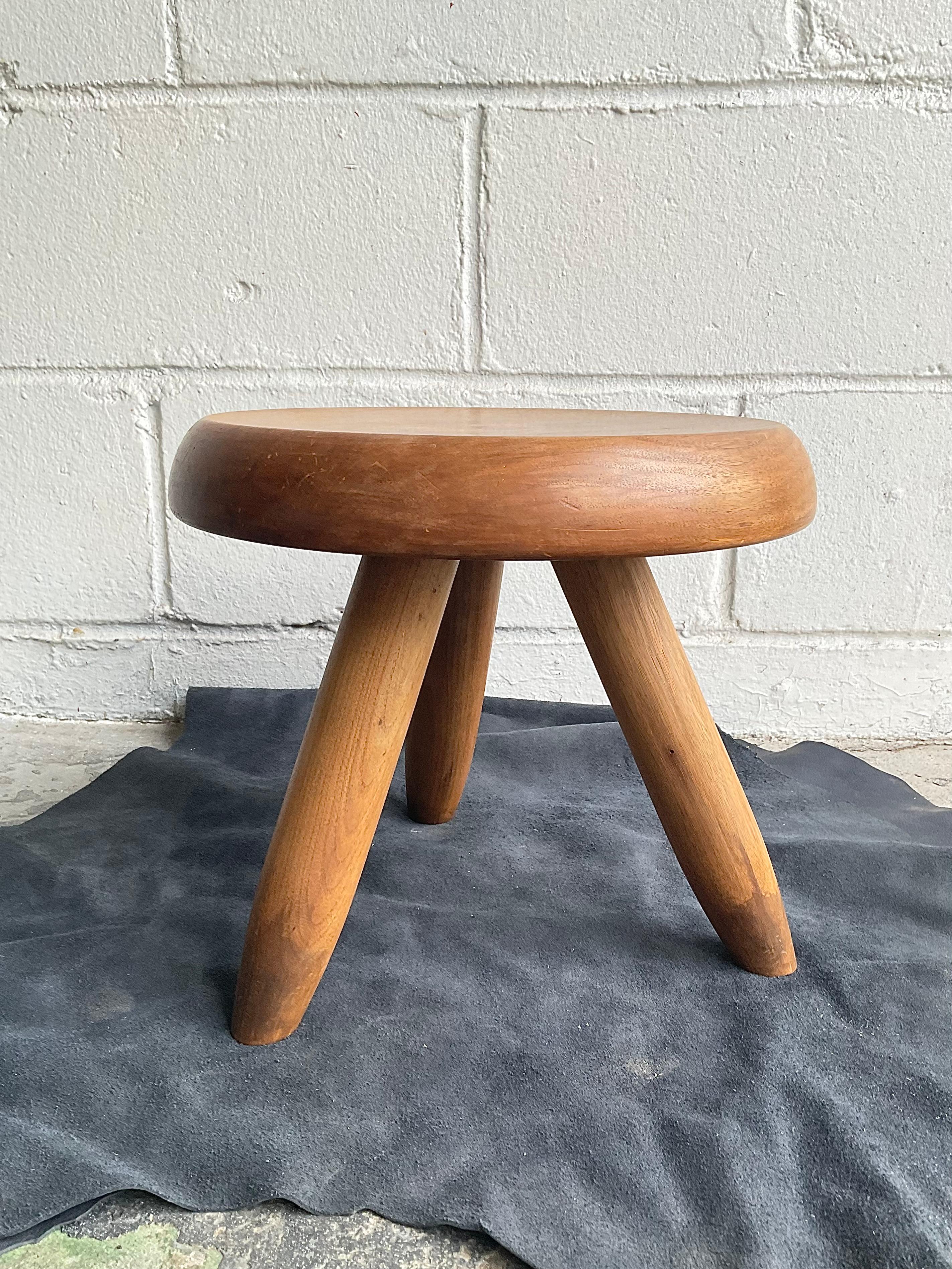Vintage Charlotte Perriand ‘Berger’ Low Stool, 1950s For Sale 6