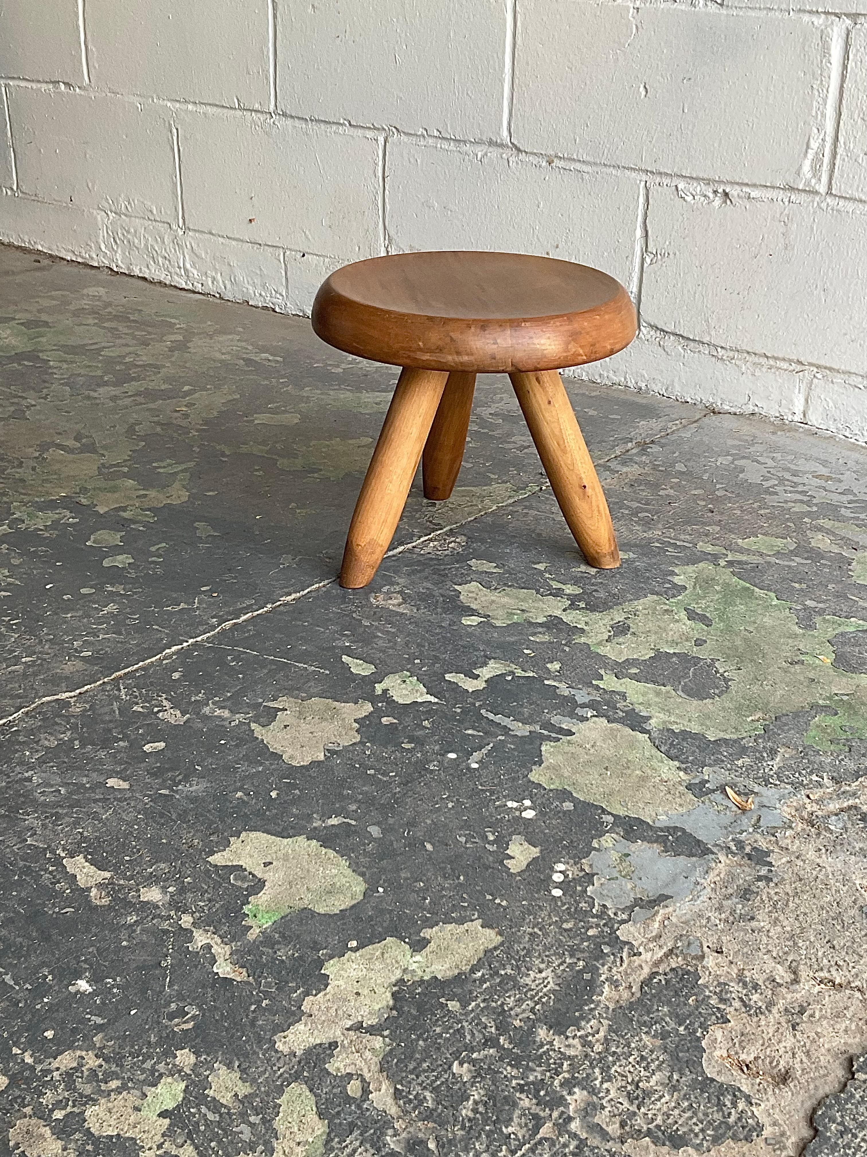 Vintage Charlotte Perriand ‘Berger’ Low Stool, 1950s For Sale 1