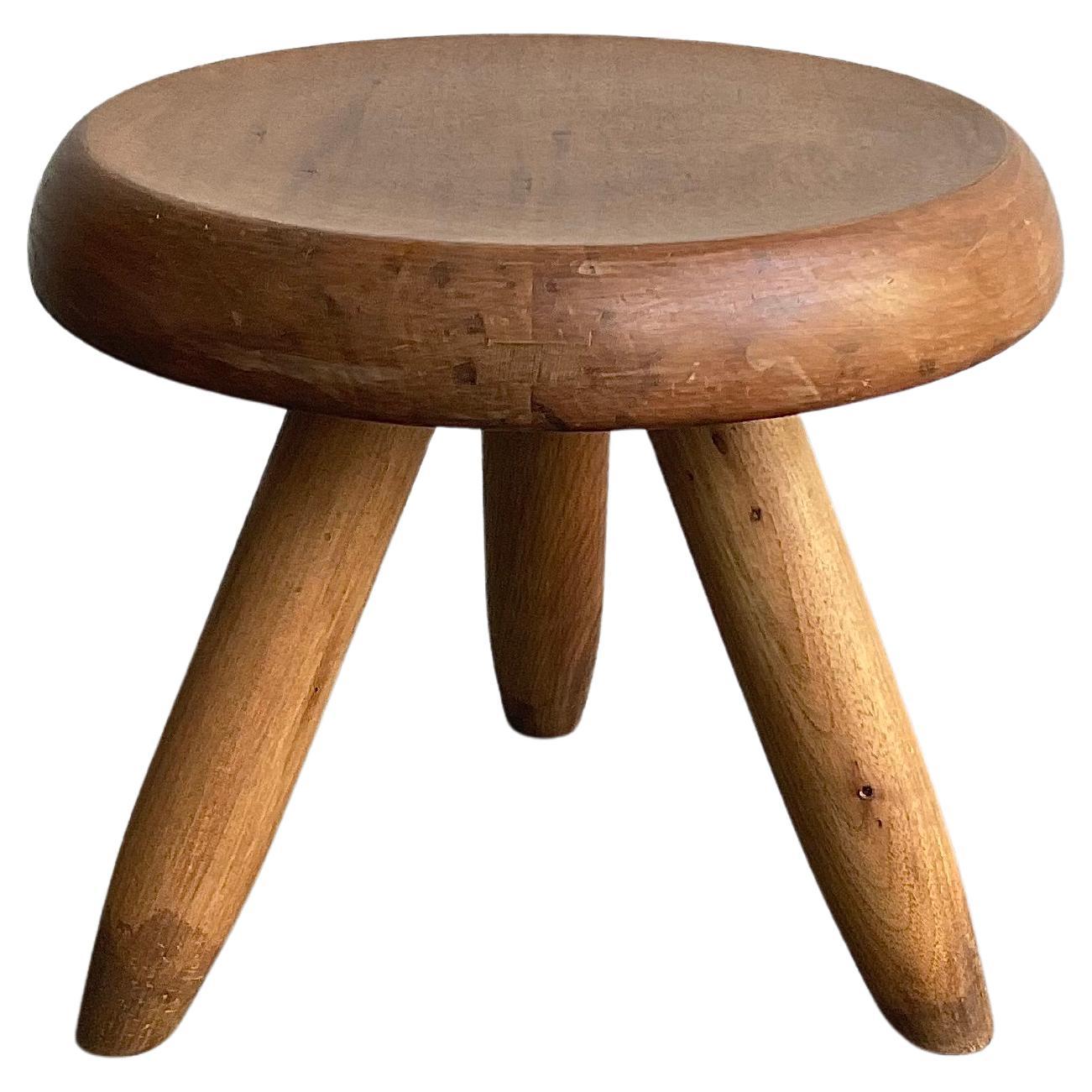 Vintage Charlotte Perriand ‘Berger’ Low Stool, 1950s For Sale