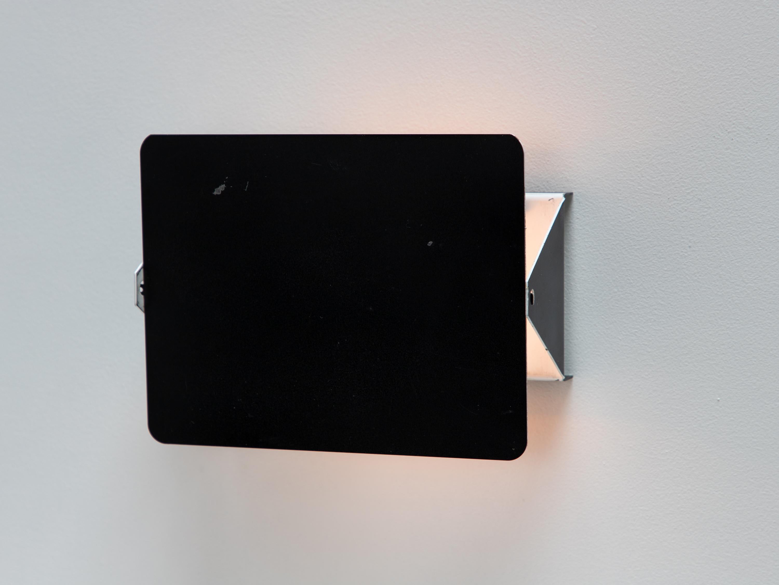 Vintage Charlotte Perriand Les Arcs CP1 Wall Light or Sconces - Black For Sale 4