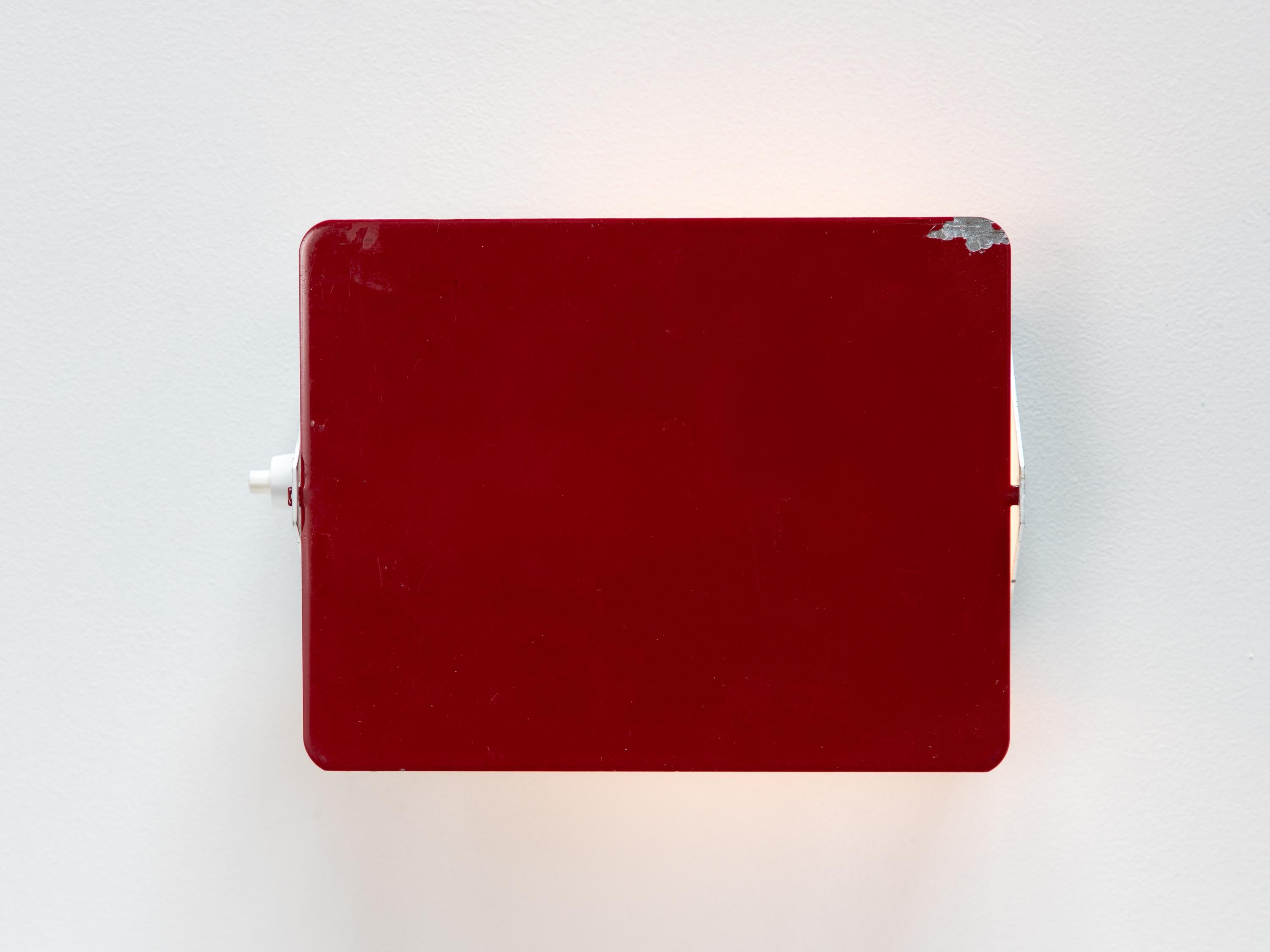 Lámpara de pared o apliques vintage Charlotte Perriand Les Arcs CP1 - Rojo carmesí en venta 4