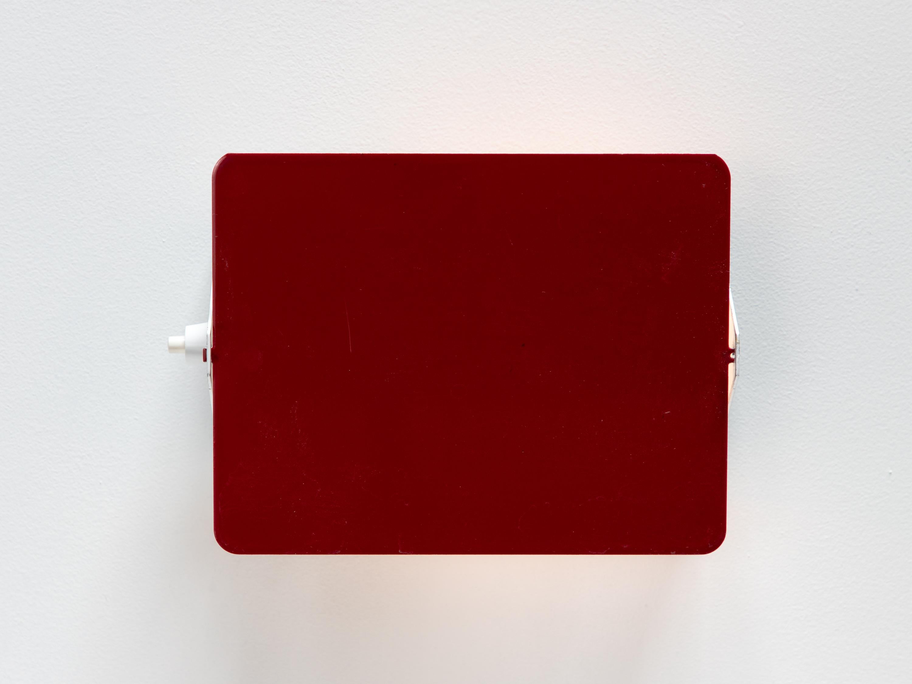 Aluminum Vintage Charlotte Perriand Les Arcs CP1 Wall Light or Sconces - Crimson Red For Sale